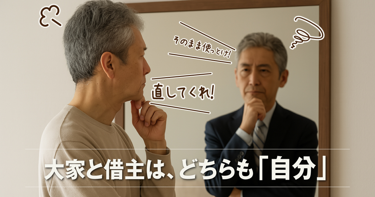 持ち家の本当のコスト　大家と借主はどちらも「自分」
